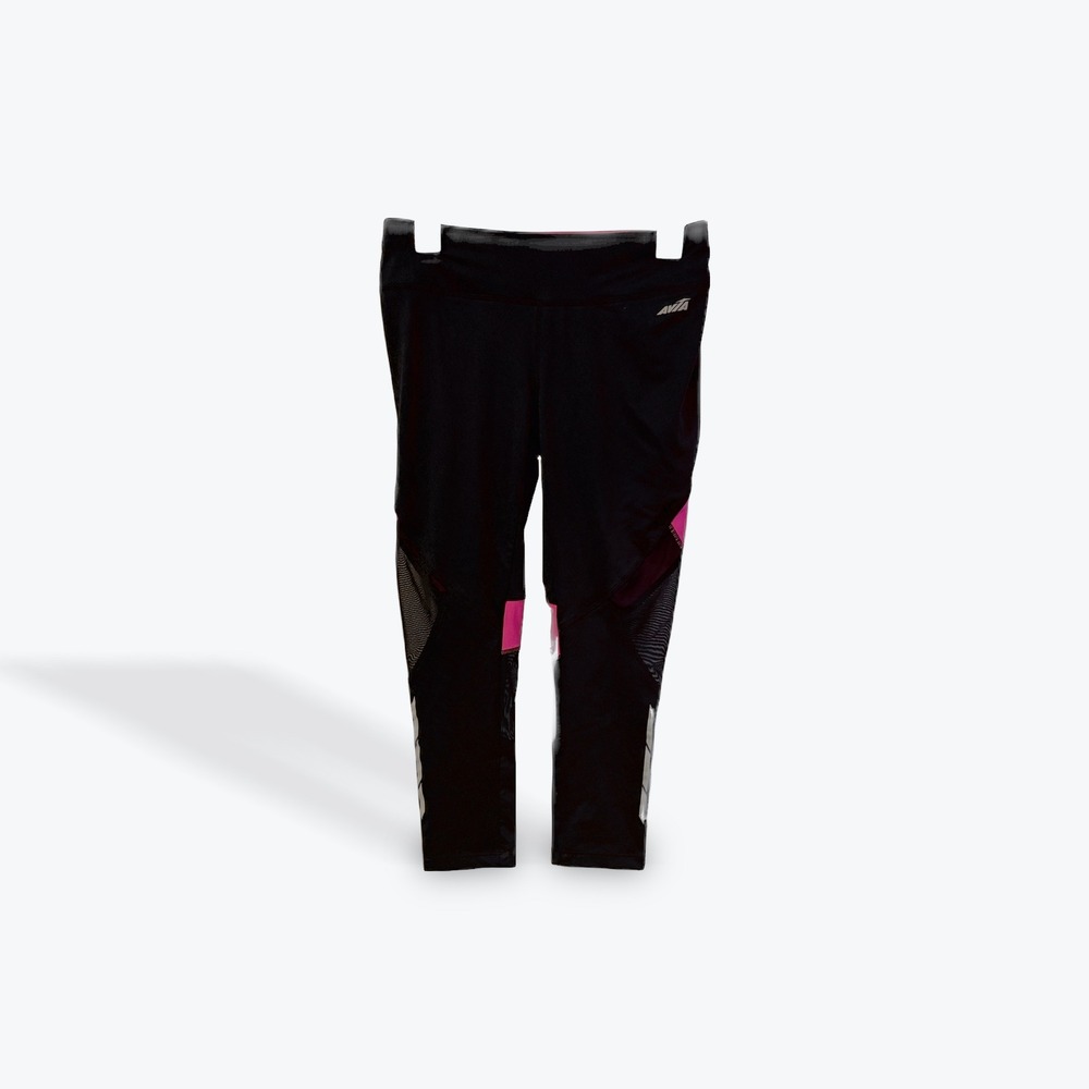 Avia Black Pink Mesh Athletic Leggings Capri Capris‎ Size S